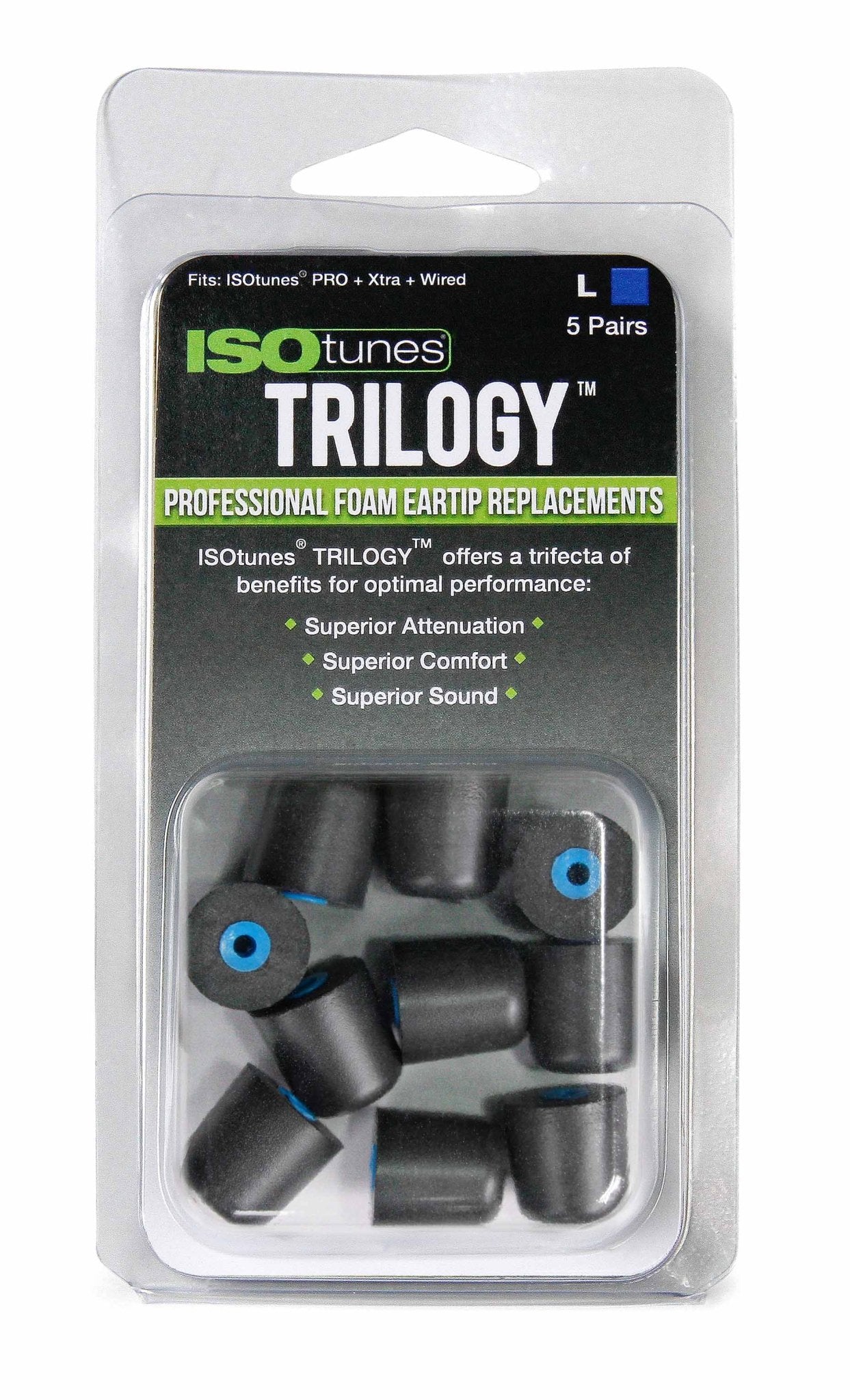 TRILOGY™ Foam Replacement Eartips (5 pair pack) - EU ISOtunes