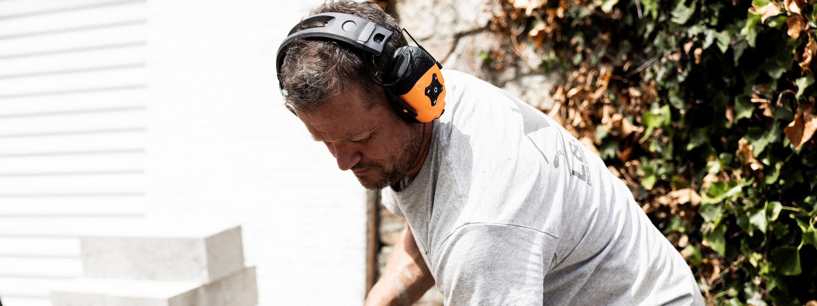 Wireless Noise Isolating Earbuds Headphones For Construction Workers