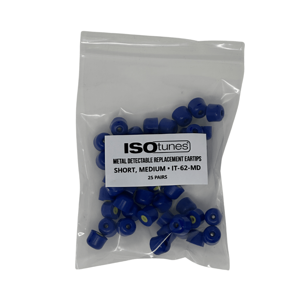 TRILOGY™ Metal Detectable Replacement Eartips (25 Pair Pack) - EU ISOtunes